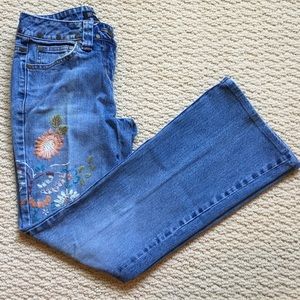 INC Floral Embroidered Jean